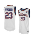 Men's #23 Keaton Wagler Illinois Fighting Illini College Basketball Jersey