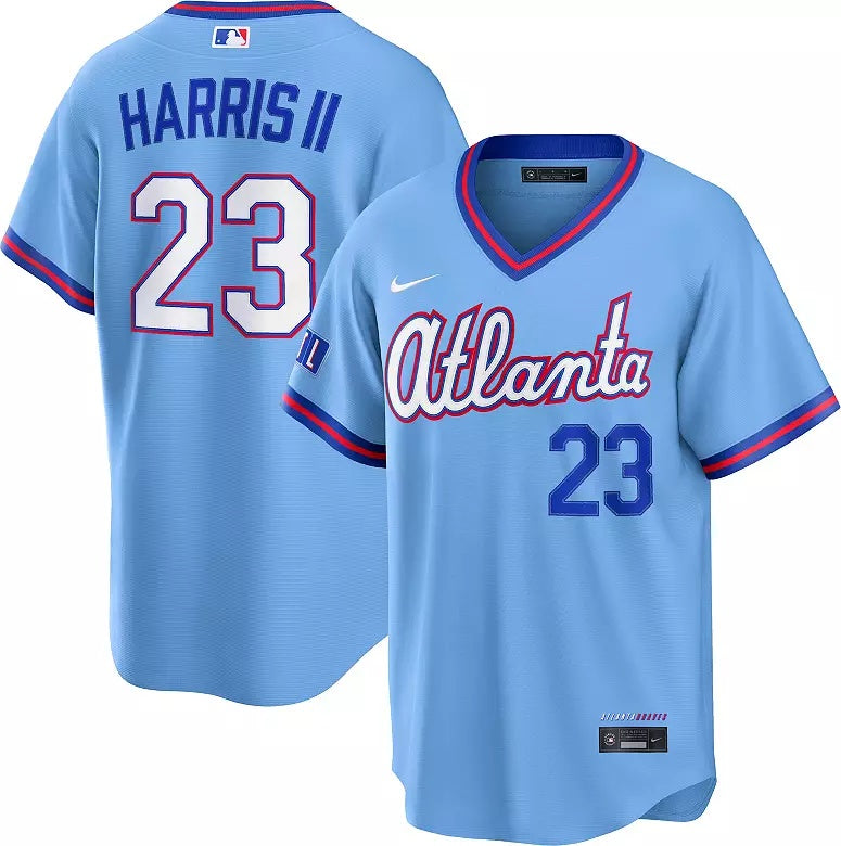 Men's #23 Michael Harris II Atlanta Braves Baseball Jersey