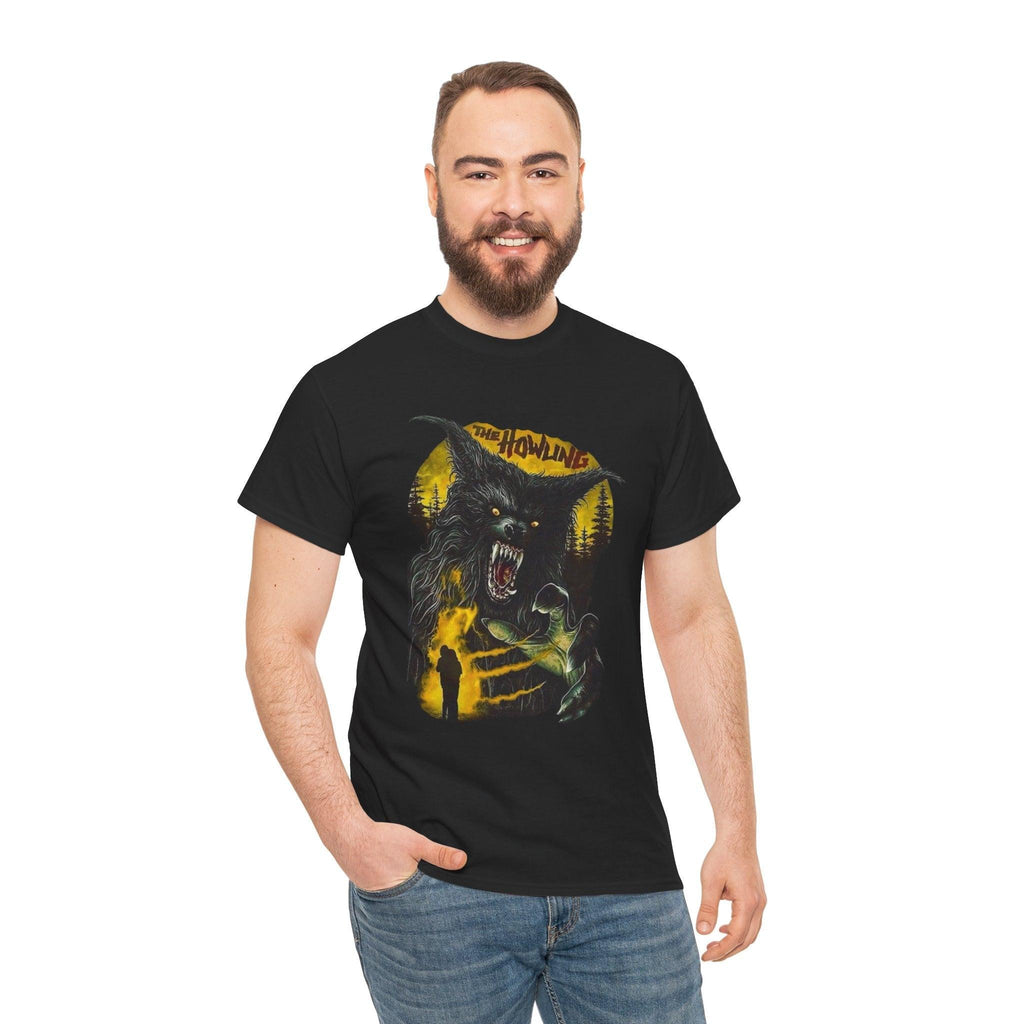 The Howling Tee, Werewolf T-Shirt, Horror Movie Shirt, Scary Wolf Graphic Top, Halloween Apparel
