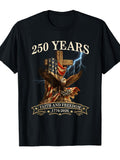 250 Years Faith And Freedom Christian Usa 250th Anniversary T-shirt Stay Salty Christian 220gsm Cotton Round Neck Short Sleeve Casual Henley Shirt Men T-shirt