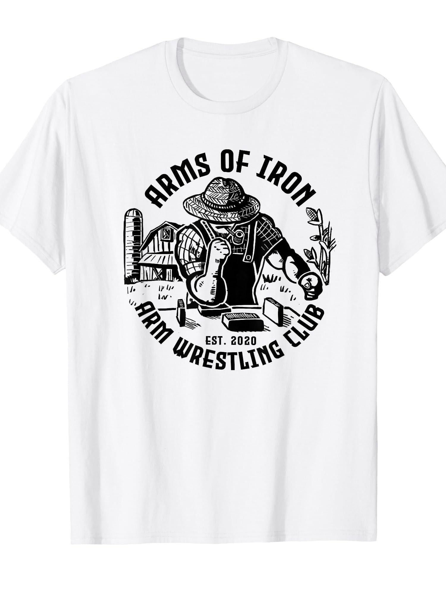 Arms Of Iron (black Logo) T-shirt Samcro 220gsm Cotton Round Neck Short Sleeve Casual Henley Shirt Men T-shirt