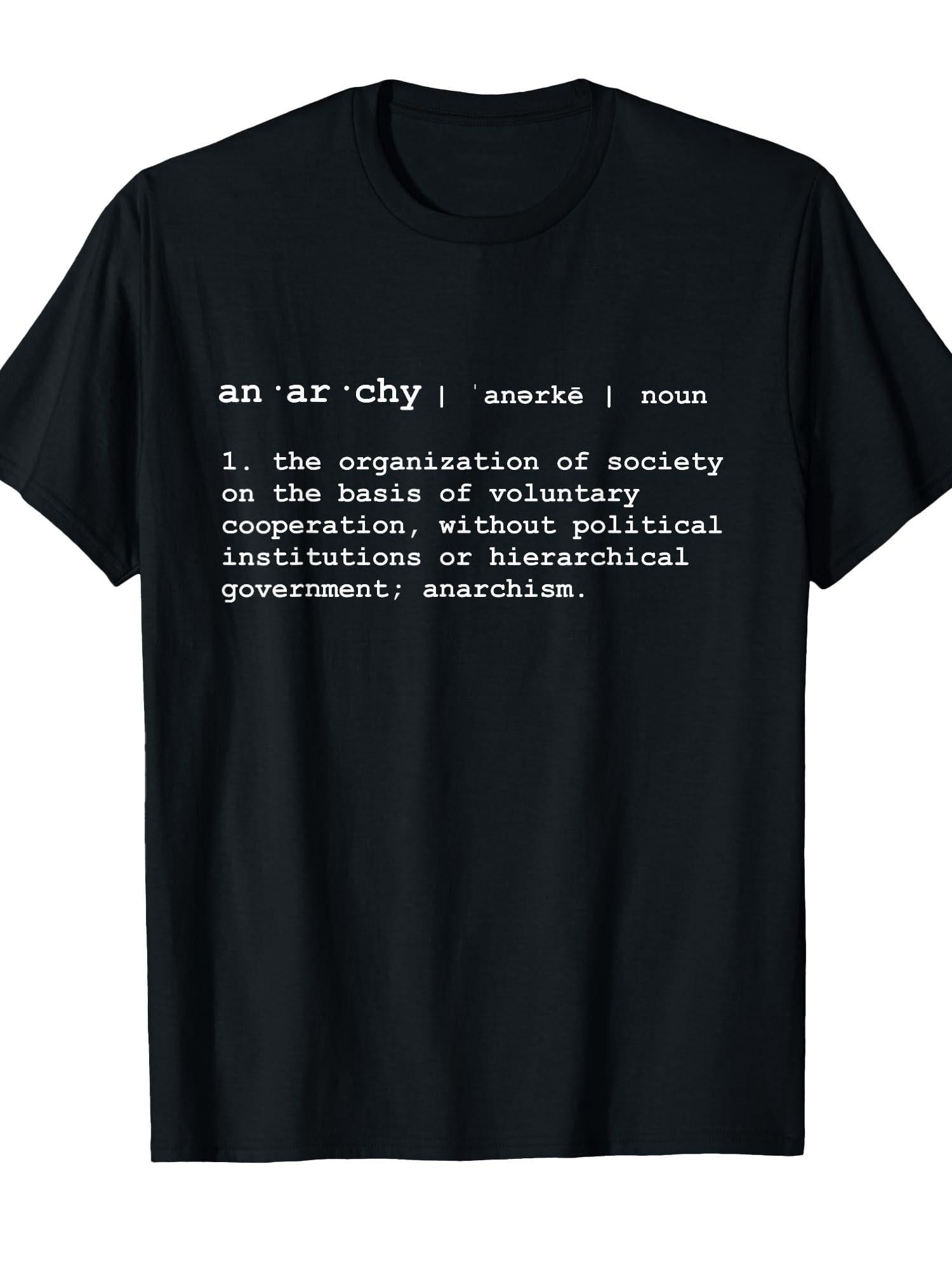 Anarchy Definition - Like Democracy Without The Government T-shirt Samcro 220gsm Cotton Round Neck Short Sleeve Casual Henley Shirt Men T-shirt
