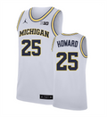Men's #25 Jace Howard Michigan Wolverines College Basketball Jersey