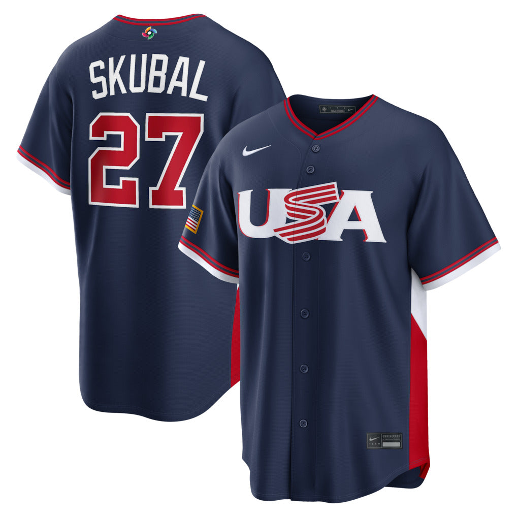 Men's #27 Tarik Skubal USA 2026 World Baseball Classic Baseball Jersey