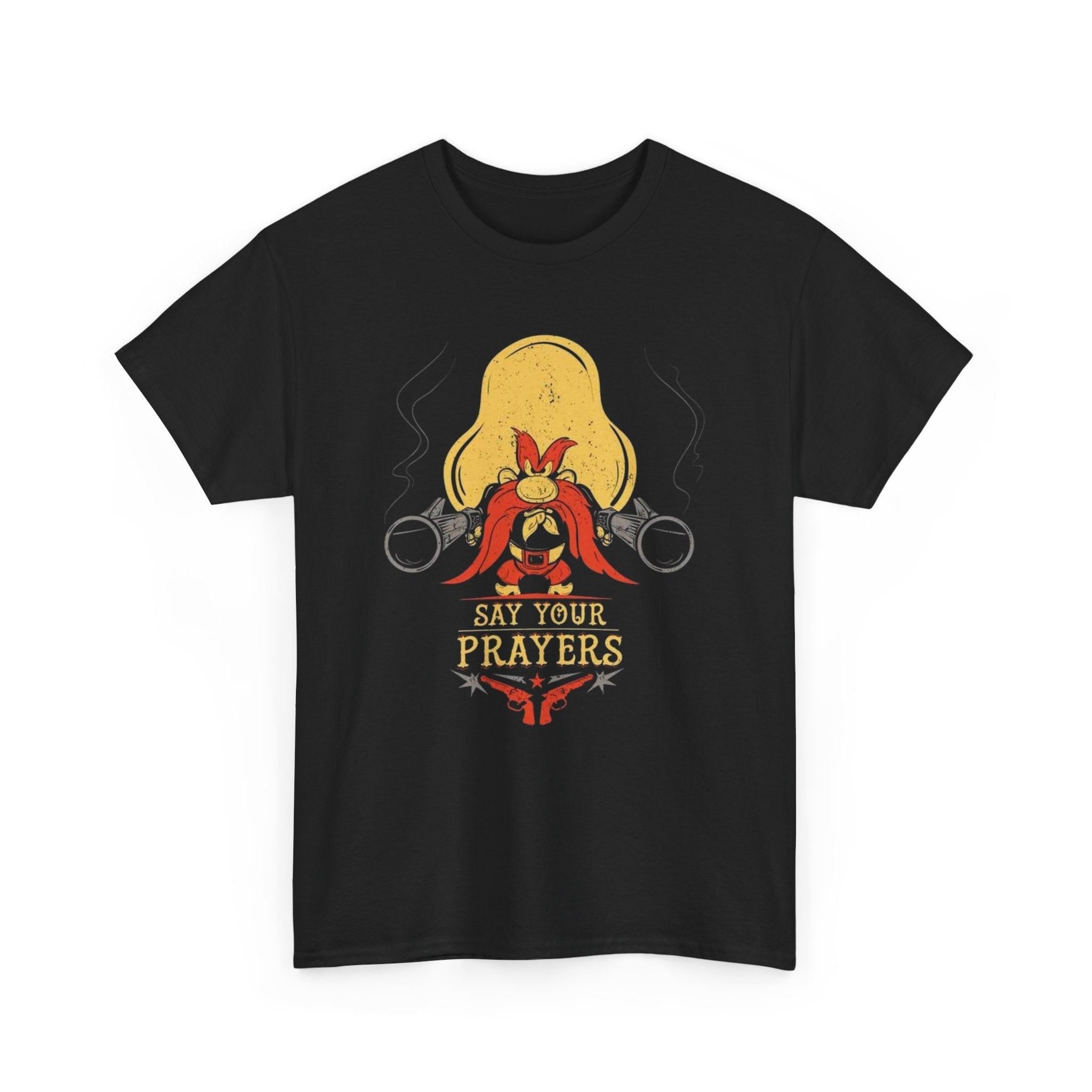 Yosemite Sam - Say Your Prayers T-Shirt, Looney Tunes Tee, Cartoon Graphic Shirt, Vintage Cartoon Character Top, Retro Top