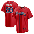 Men's #28 Matt Olson Atlanta Braves Baseball Jersey