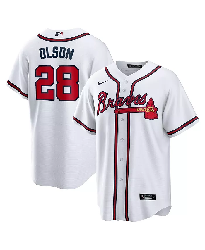 Men's #28 Matt Olson Atlanta Braves Baseball Jersey