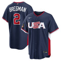 Men's #2 Alex Bergman USA 2026 World Baseball Classic Baseball Jersey