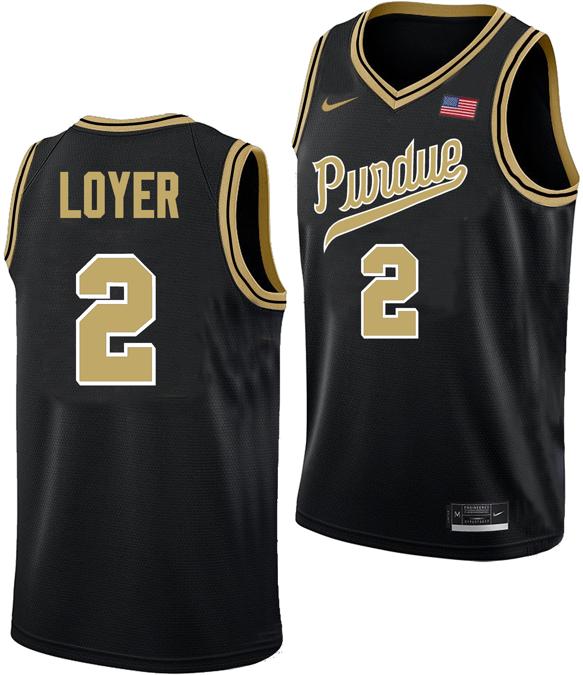 Men's #2 Fletcher Loyer  Purdue Boilermakers College Basketball Jersey