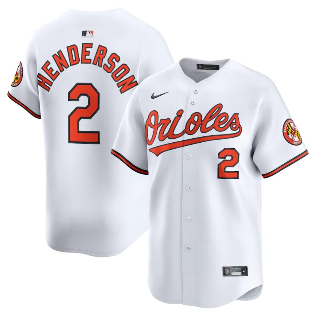 Men's #2 Gunnar Henderson Baltimore Orioles  Baseball Jersey