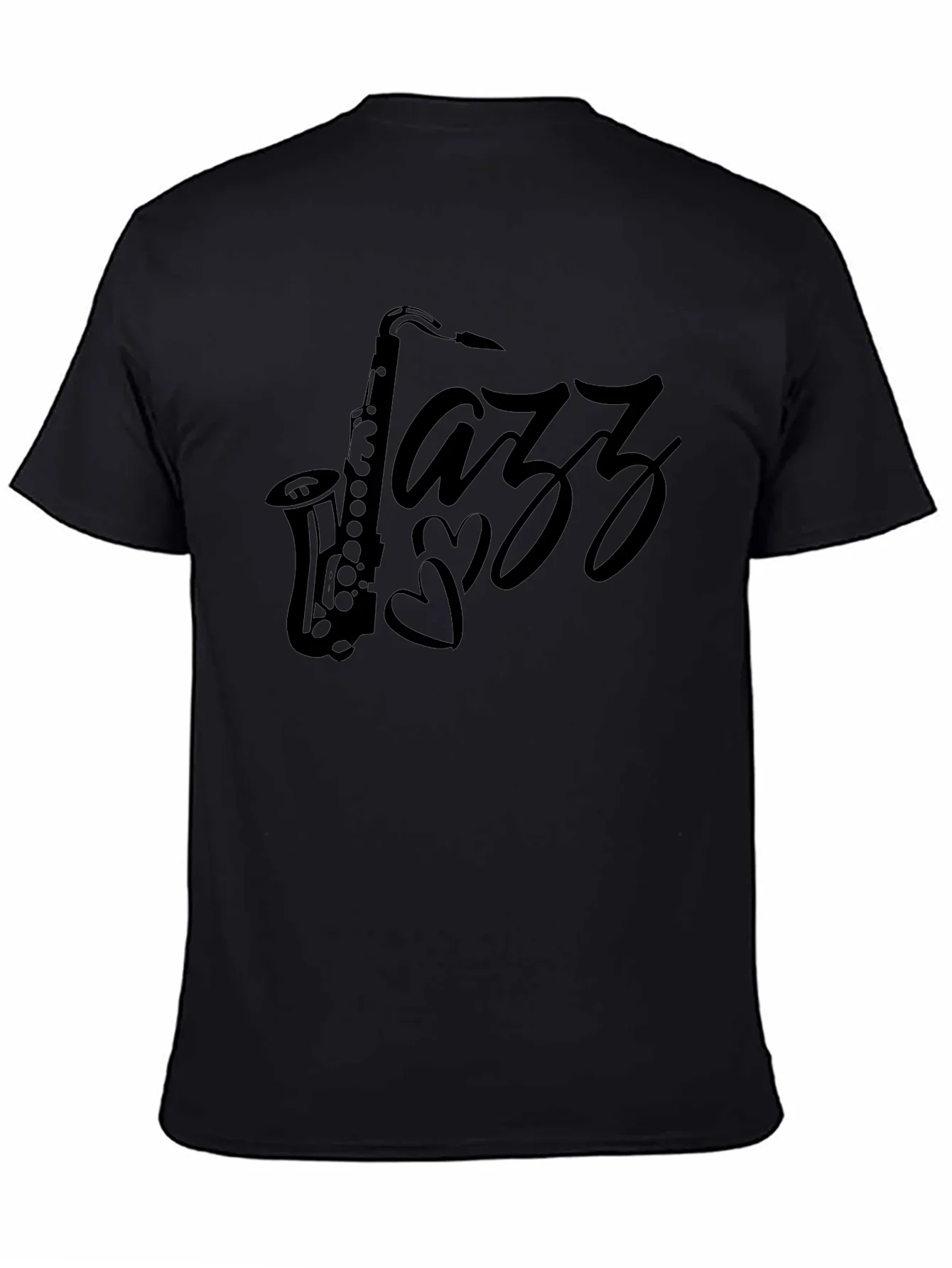Jazz Saxophone Black T-Shirt