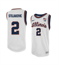 Men's #2 Andrej Stojakovic Illinois Fighting Illini College Basketball Jersey