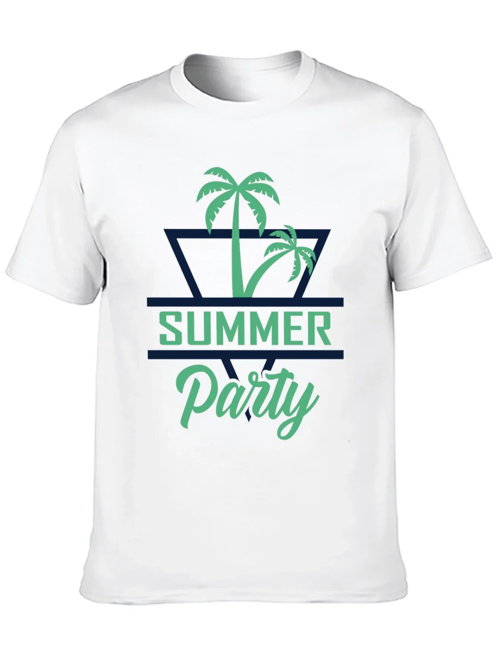Summer Party Palm Tree Graphic T-Shirt