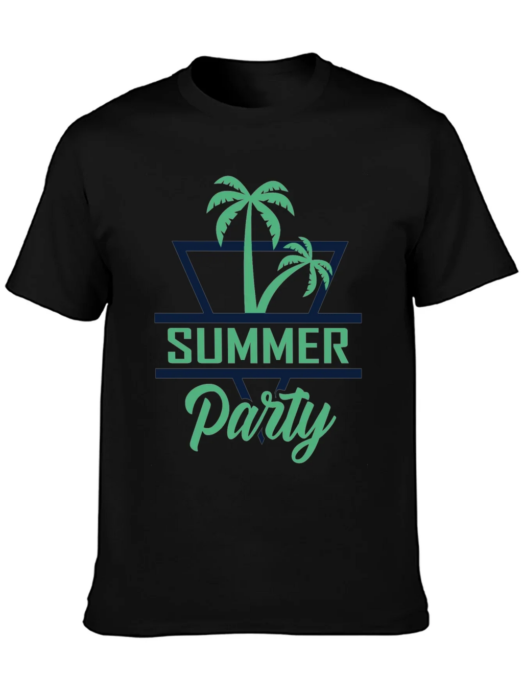 Summer Party Palm Tree Graphic T-Shirt