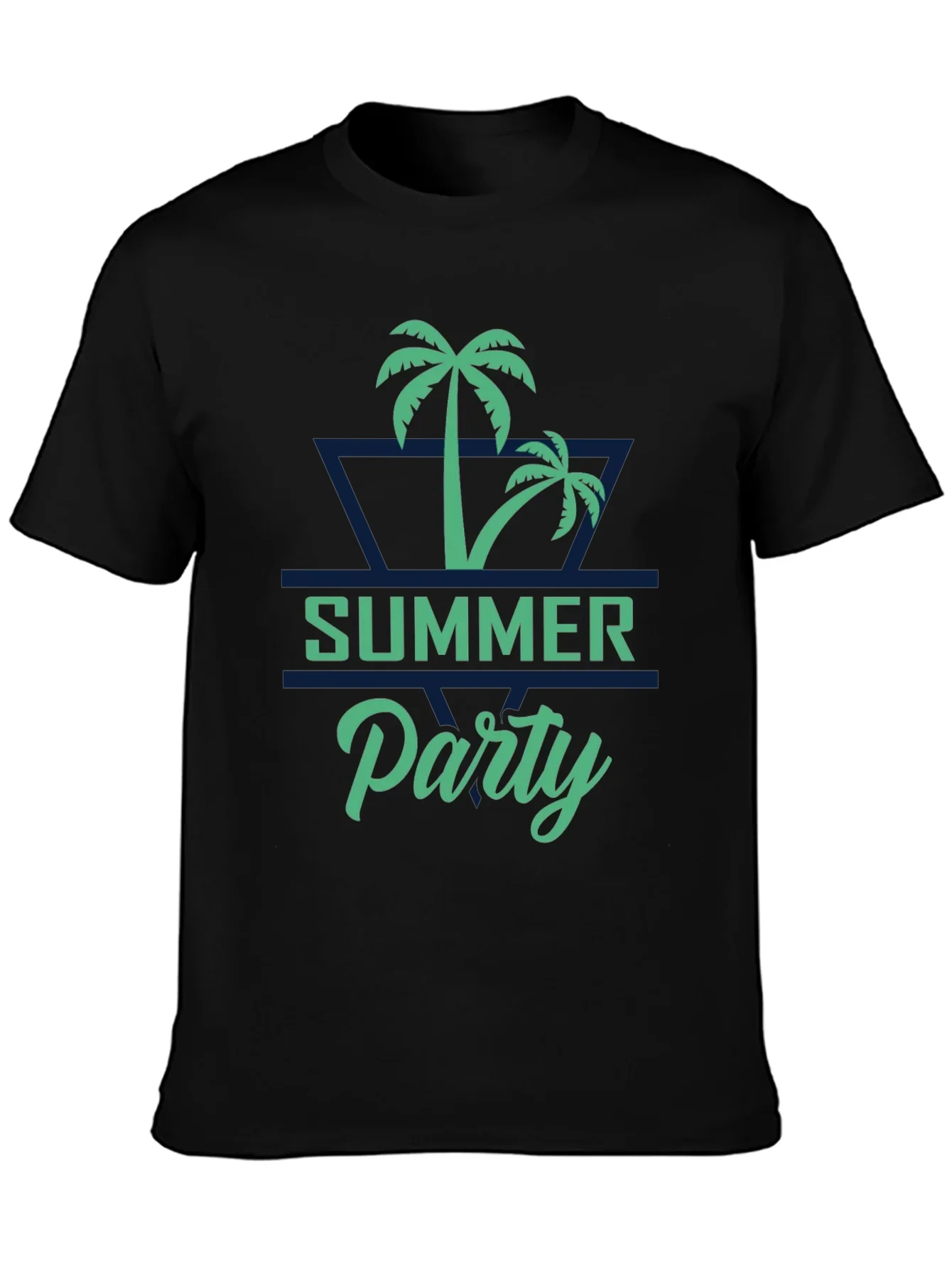 Summer Party Palm Tree Graphic T-Shirt