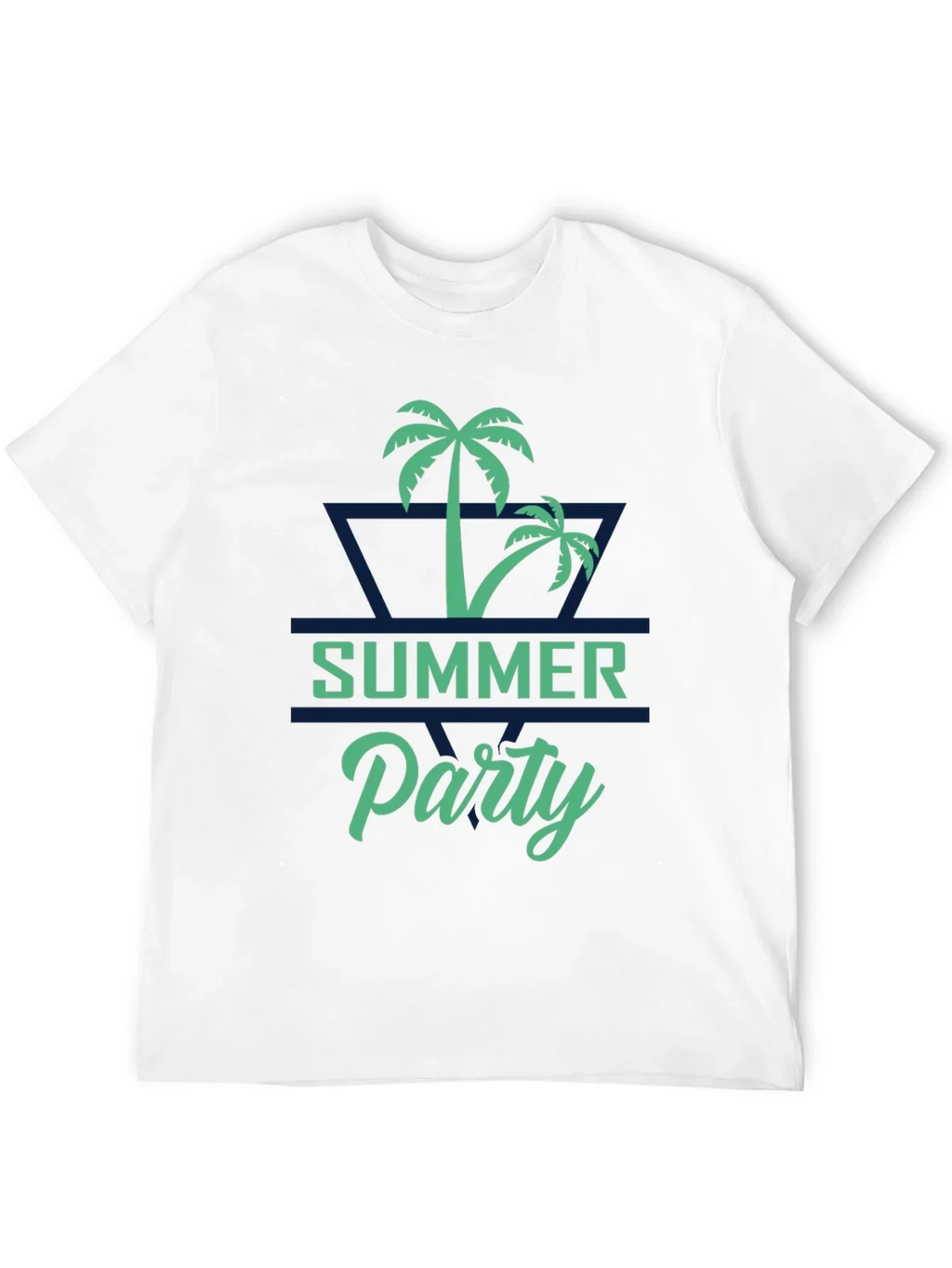 Summer Party Palm Tree Graphic T-Shirt