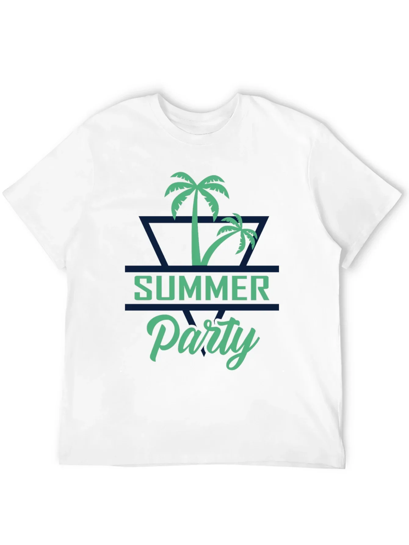 Summer Party Palm Tree Graphic T-Shirt