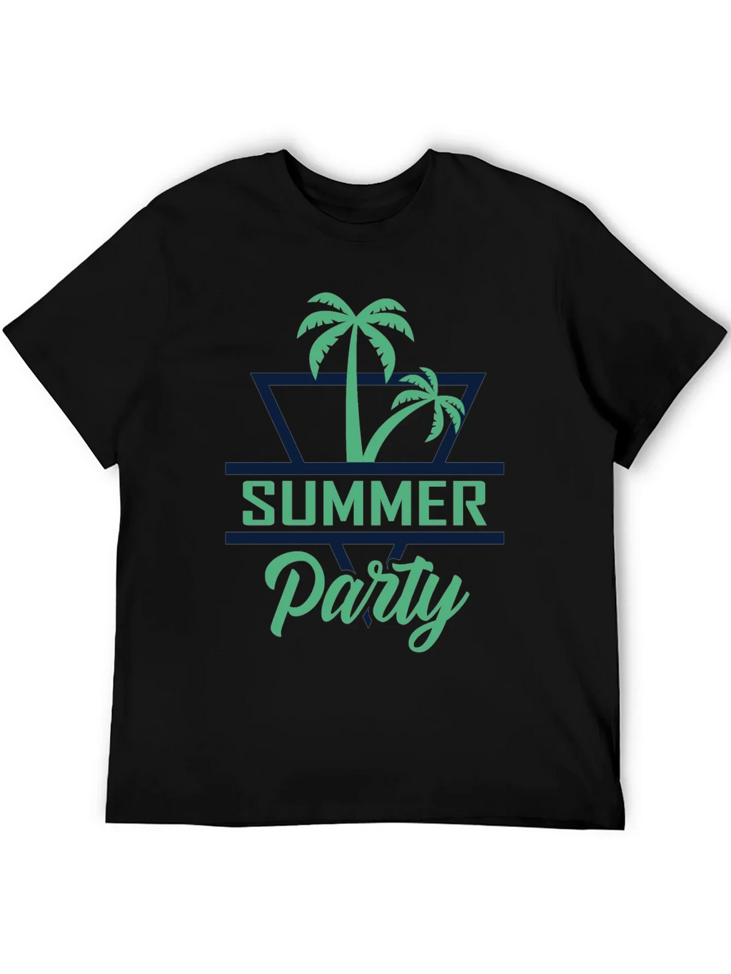 Summer Party Palm Tree Graphic T-Shirt