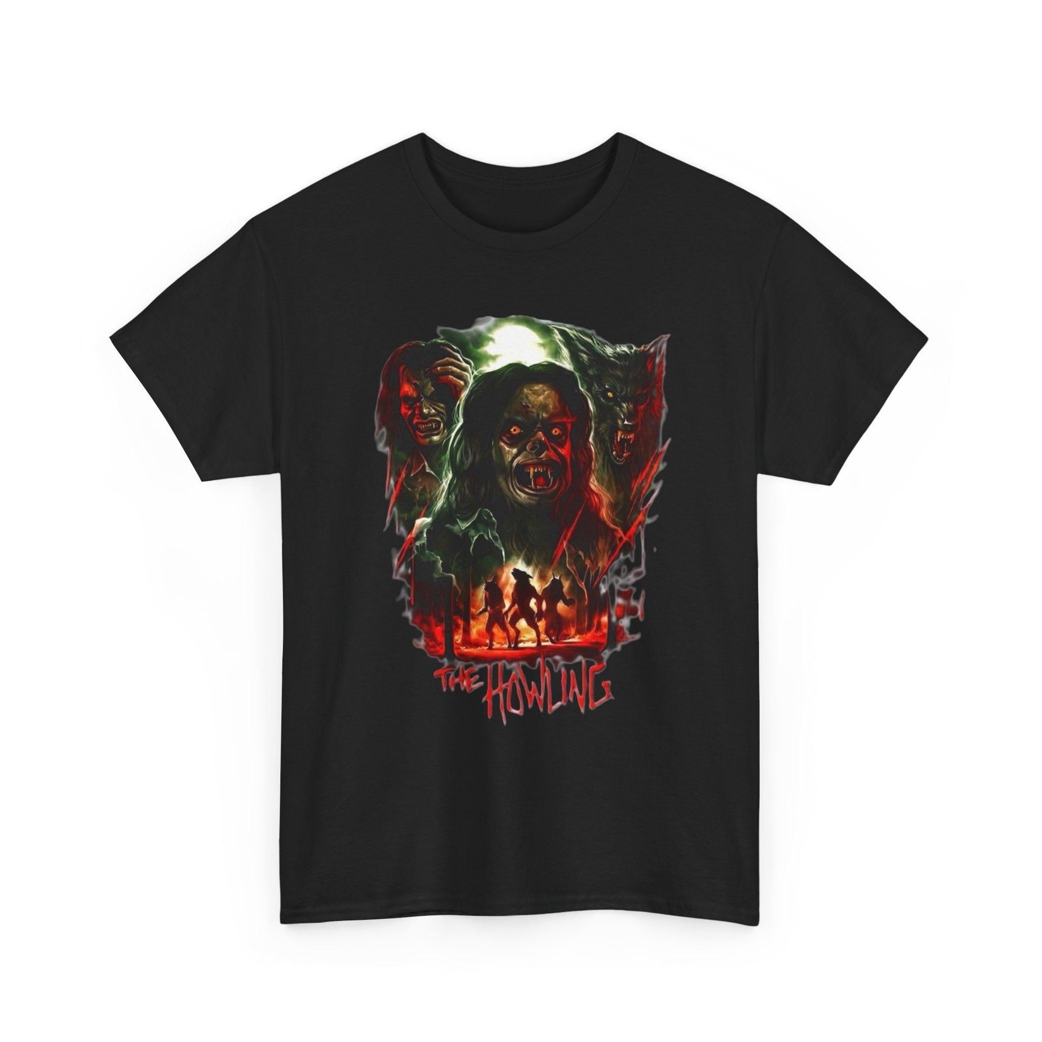 The Howling Movie Unisex Tee, Horror Film Lover T-Shirt, Halloween Graphic Shirt, Scary Wolf Men's Top, Werewolf Tee