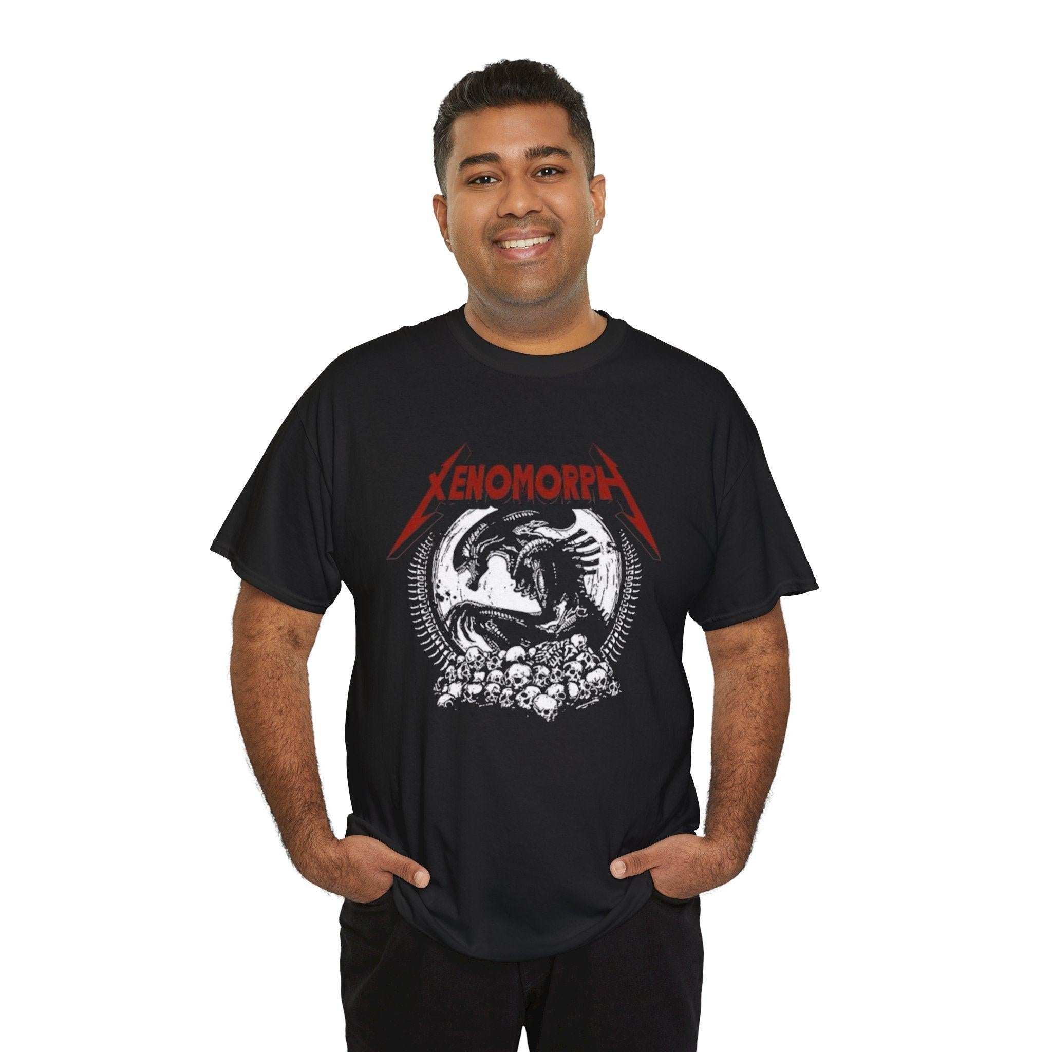 Xenomorph Unisex Heavy Cotton Tee, Alien Graphic Tee, Sci-Fi Fan Shirt, Space Creature T-Shirt, Men Women Alien Lover Gift, Movie Monster