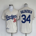Los Angeles Dodgers #34 Fernando Valenzuela  Road 1981 Cooperstown Collection Authentic Jersey Rice white Baseball Jerseys
