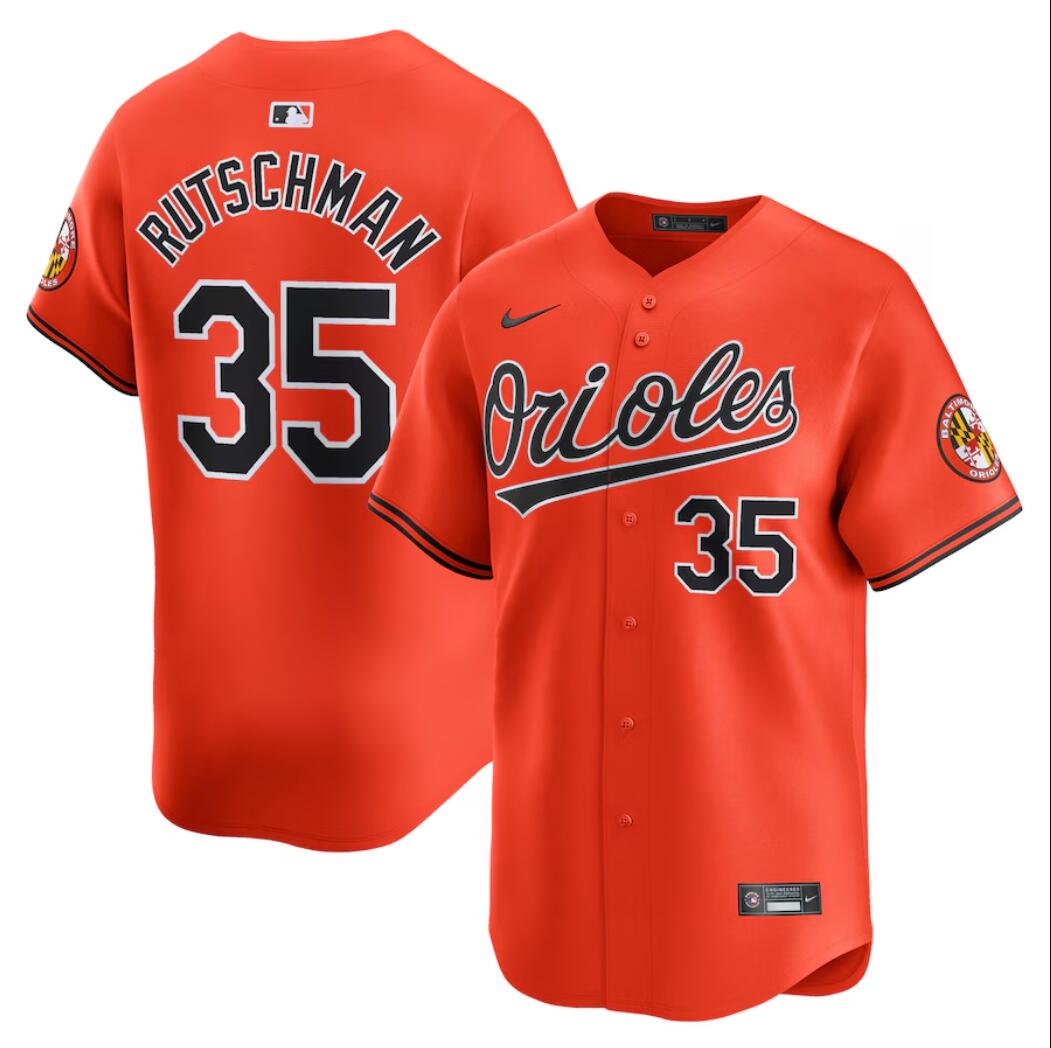Men's #35 Adley Rutschman Baltimore Orioles  Baseball Jersey