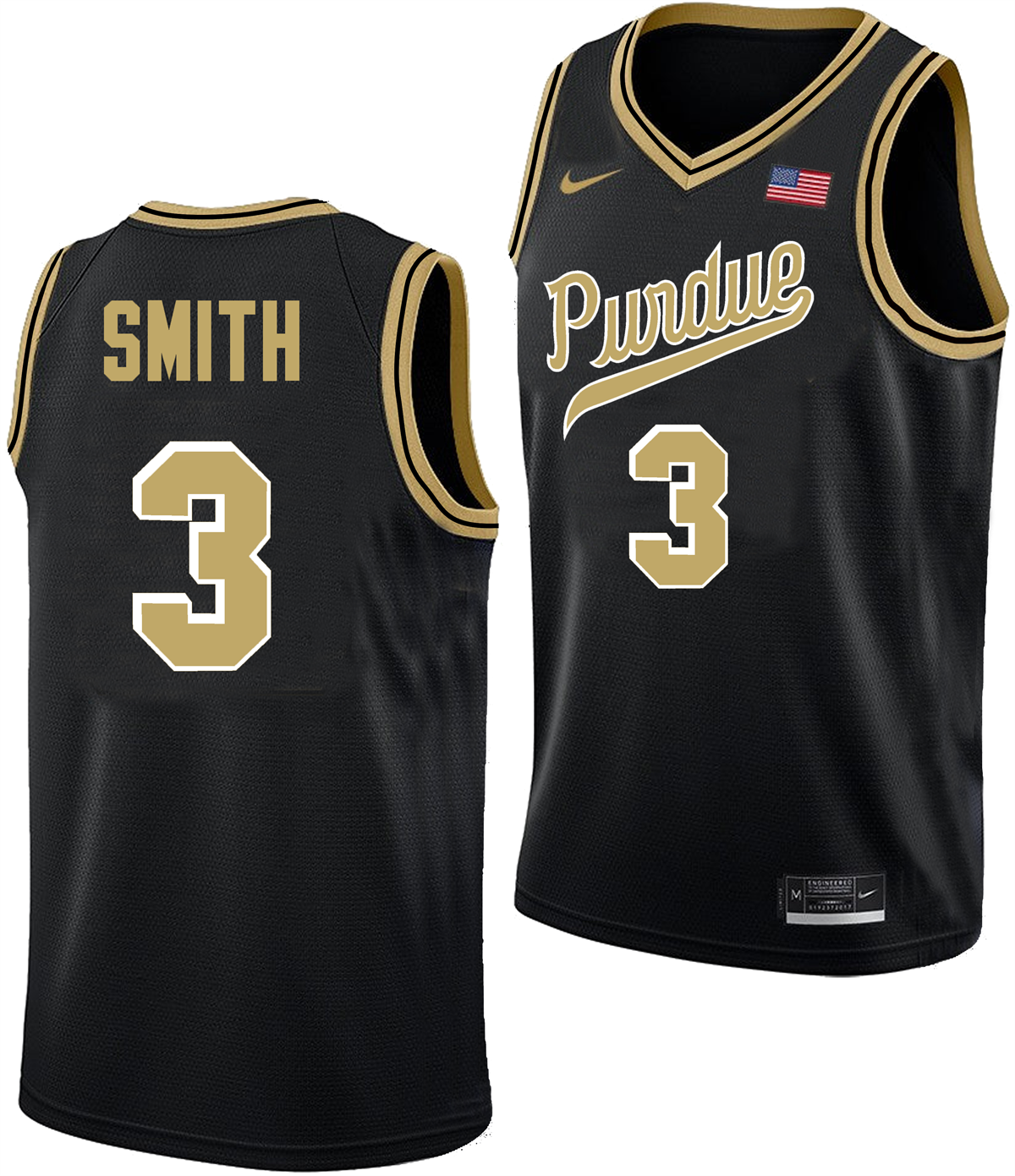 Men's #3 Braden Smith Purdue Boilermakers College Basketball Jersey