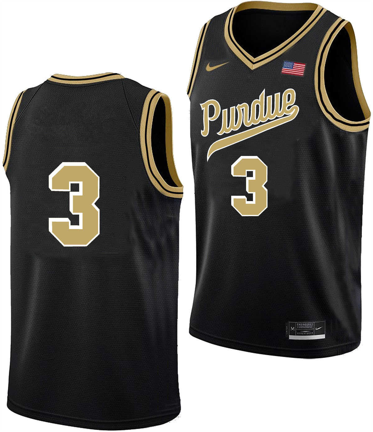 Men's #3 Braden Smith Purdue Boilermakers College Basketball Jersey