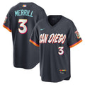 Mens #3 Jackson Merrill San Diego Padres Baseball Jersey