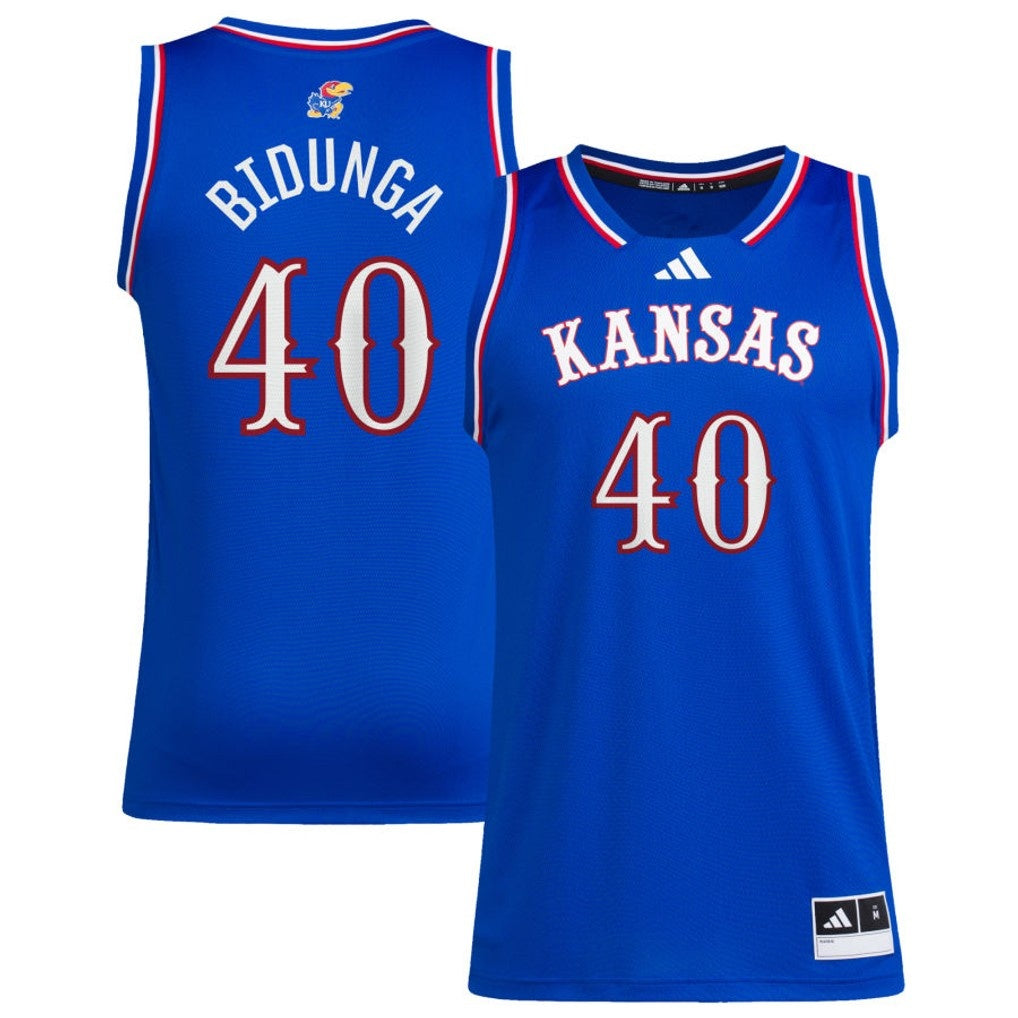 Men's #40 Flory Bidunga Kansas Jayhawks College Basketball Jersey