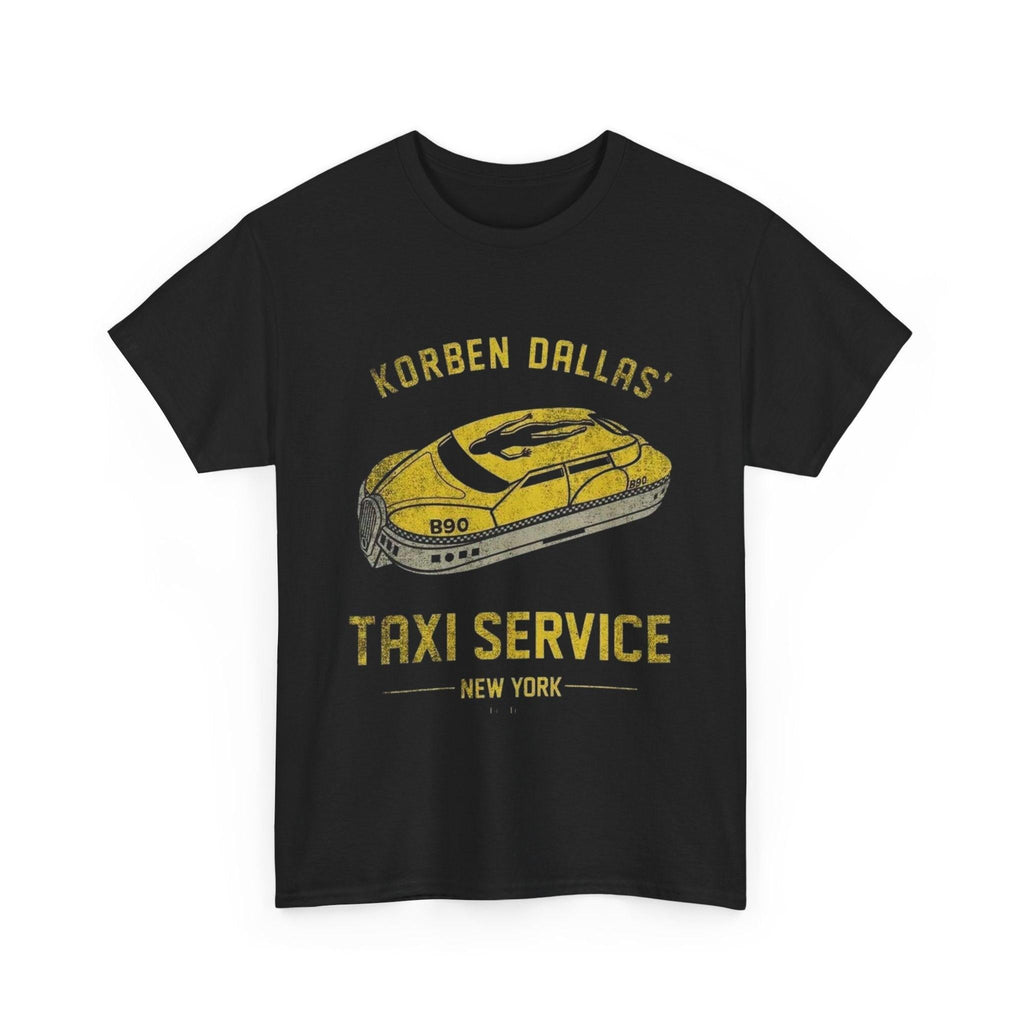 Sci-Fi Taxi Service Unisex Heavy Cotton Tee, Korben Dallas Movie Shirt, 5th Element Fan Gift, Space Traveler Apparel, Retro 90s Movie