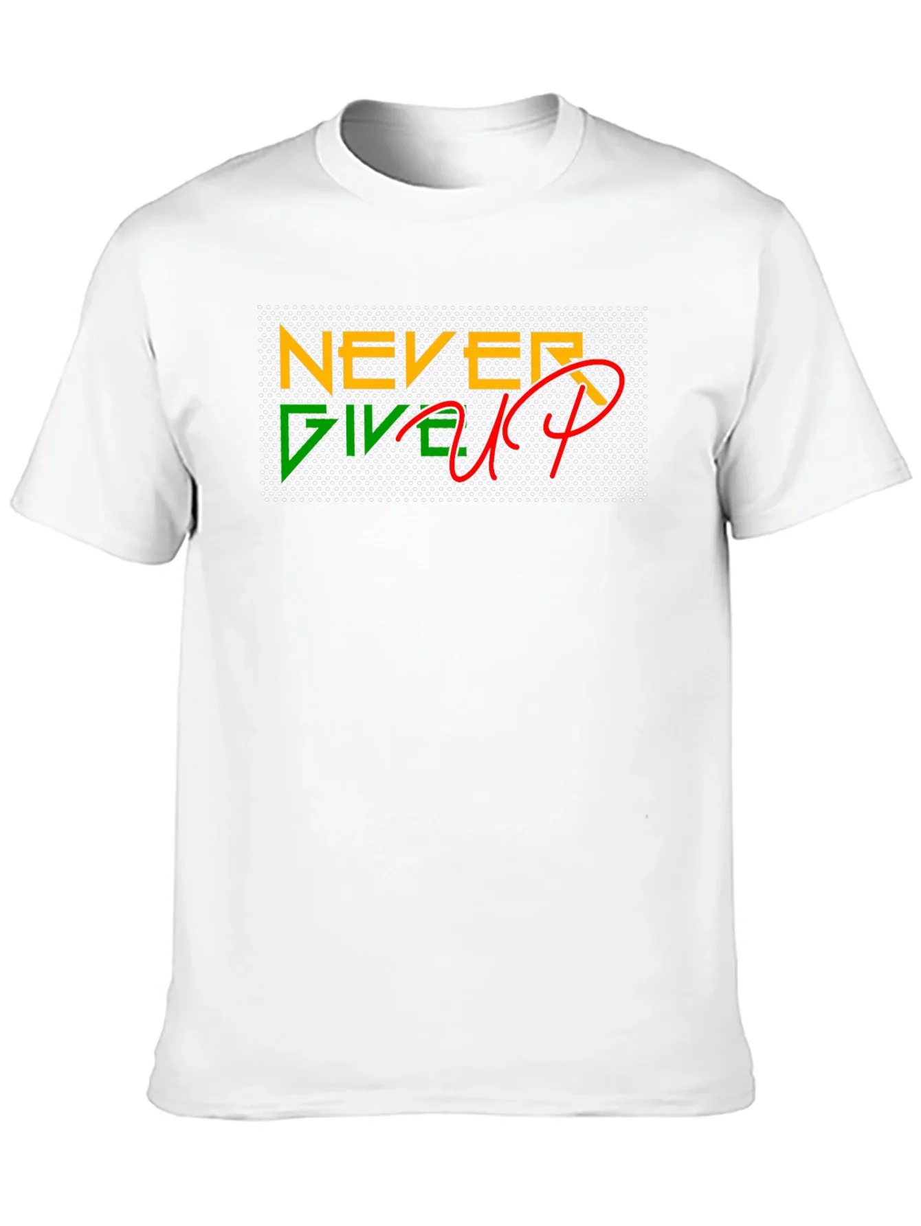 Never Give Up Black T-Shirt