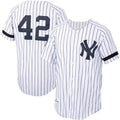 New York Yankees #42 Mariano Rivera  Home 2000 Cooperstown Collection Authentic Jersey - White/Navy Stitches Baseball Jerseys