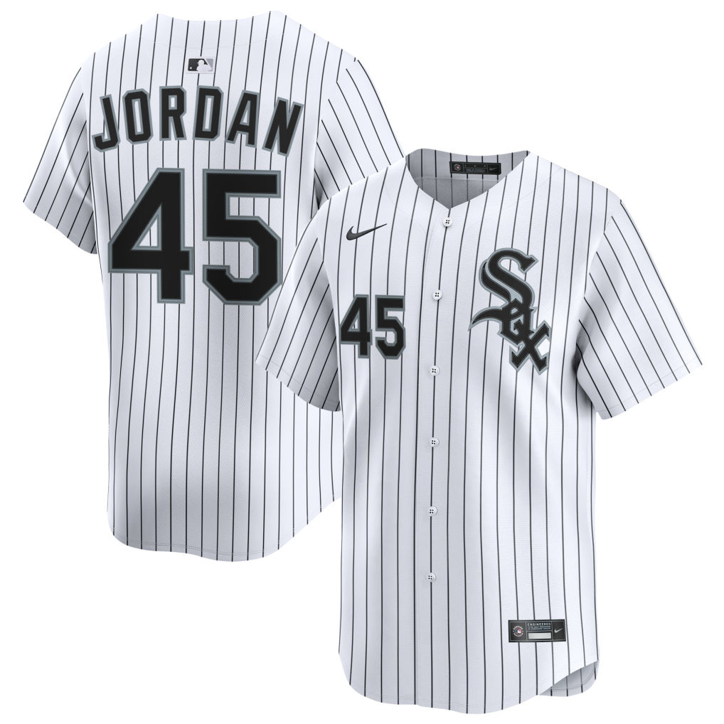 Mens #45 Michael Jordan Chicago White Sox Baseball Jersey