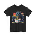 Godzilla Eating Ramen T-Shirt, Japanese Monster Tee, Kaiju Lover Shirt, Funny Ramen Noodles Top, Vintage Japanese Film T-Shirt