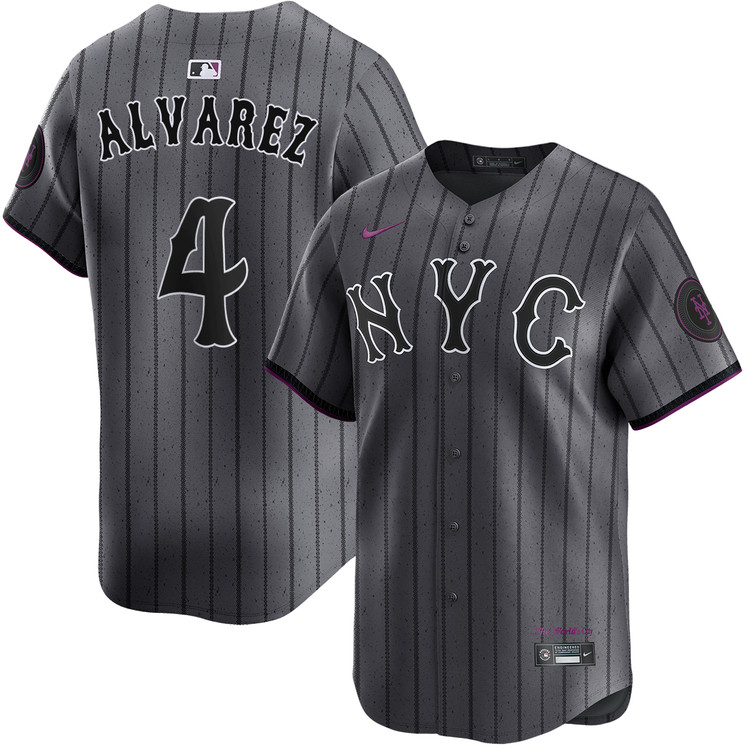 Men's #4 Francisco Alvarez New York Mets Baseball Jersey