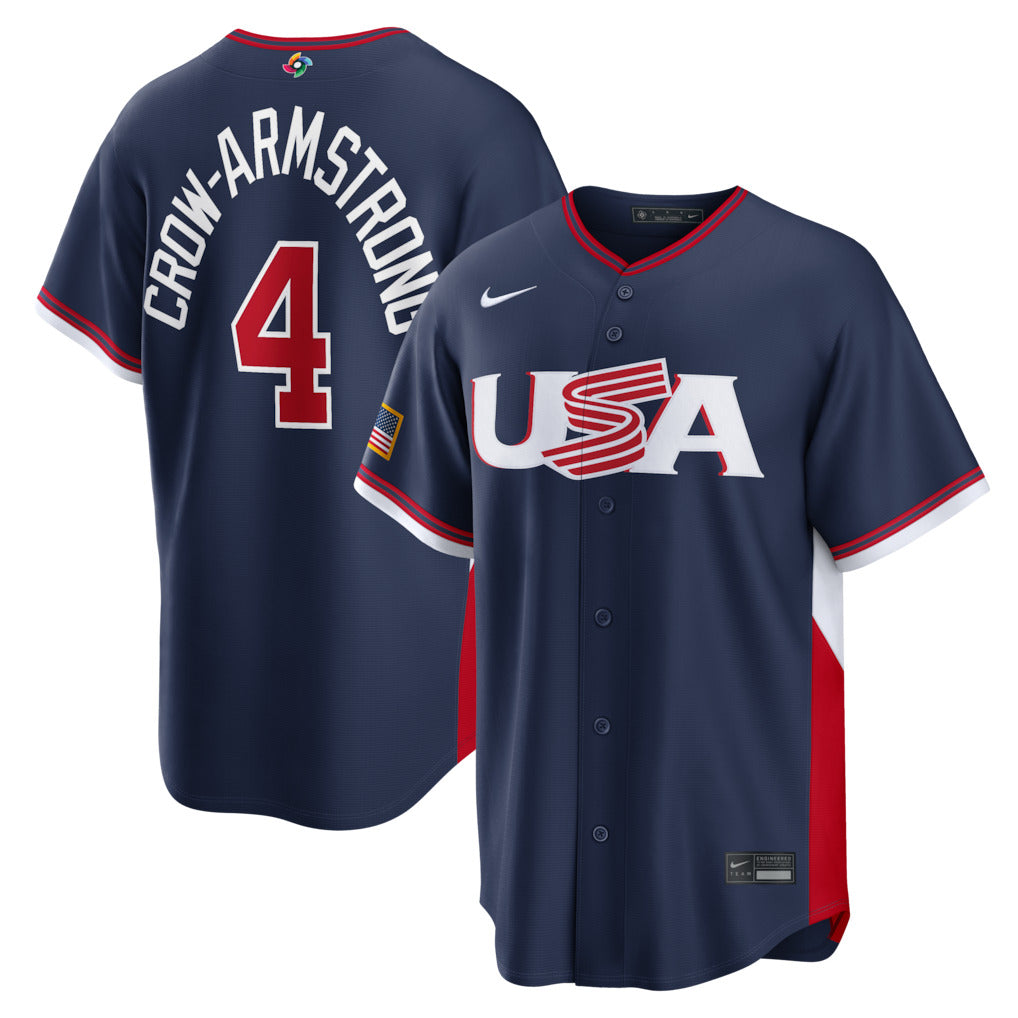 Men's #4 Pete Crow-Armstrong USA 2026 World Baseball Classic Baseball Jersey