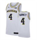Men's #4 Nimari Burnett Michigan Wolverines College Basketball Jersey