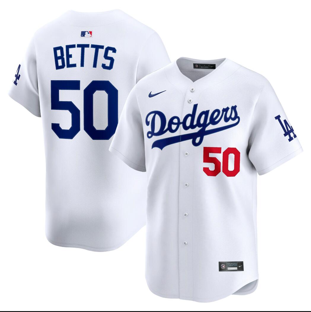 Men's #50 Mookie Betts Los Angeles Dodgers Baseball Jersey