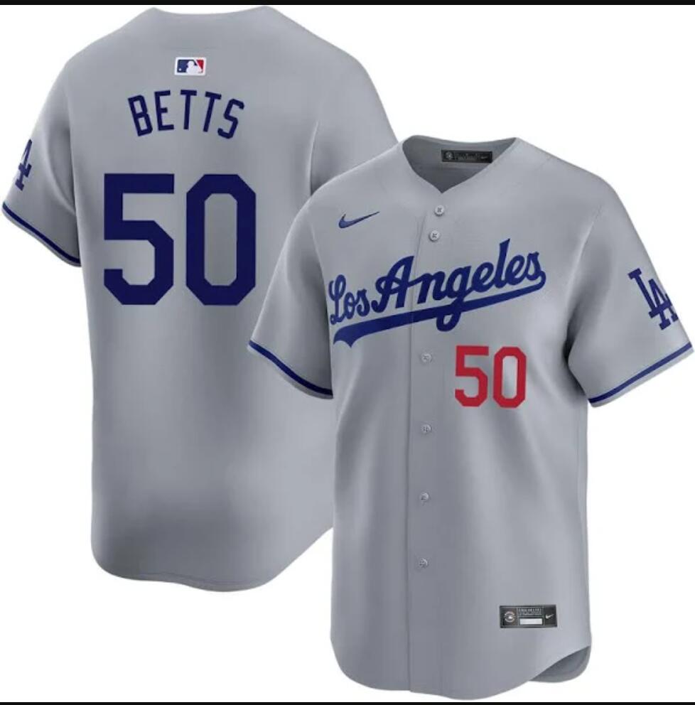 Men's #50 Mookie Betts Los Angeles Dodgers Baseball Jersey