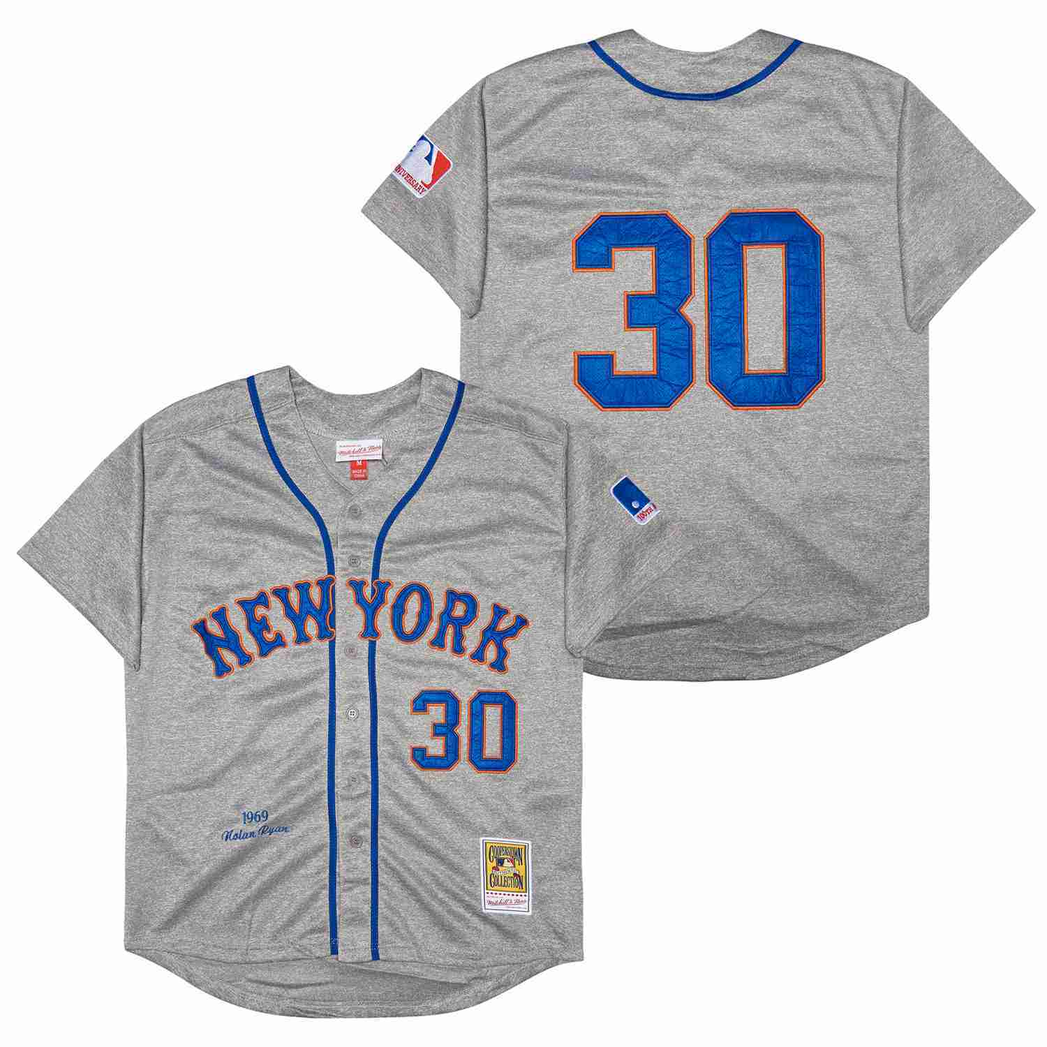 Men's #30 Nolan Ryan New York Mets Baseball Jersey