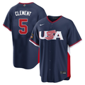 Men's #5 Ernie Clement USA 2026 World Baseball Classic Baseball Jersey