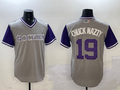 Men's Colorado Rockies Charlie Blackmon #19 Gray Replica Player Jersey