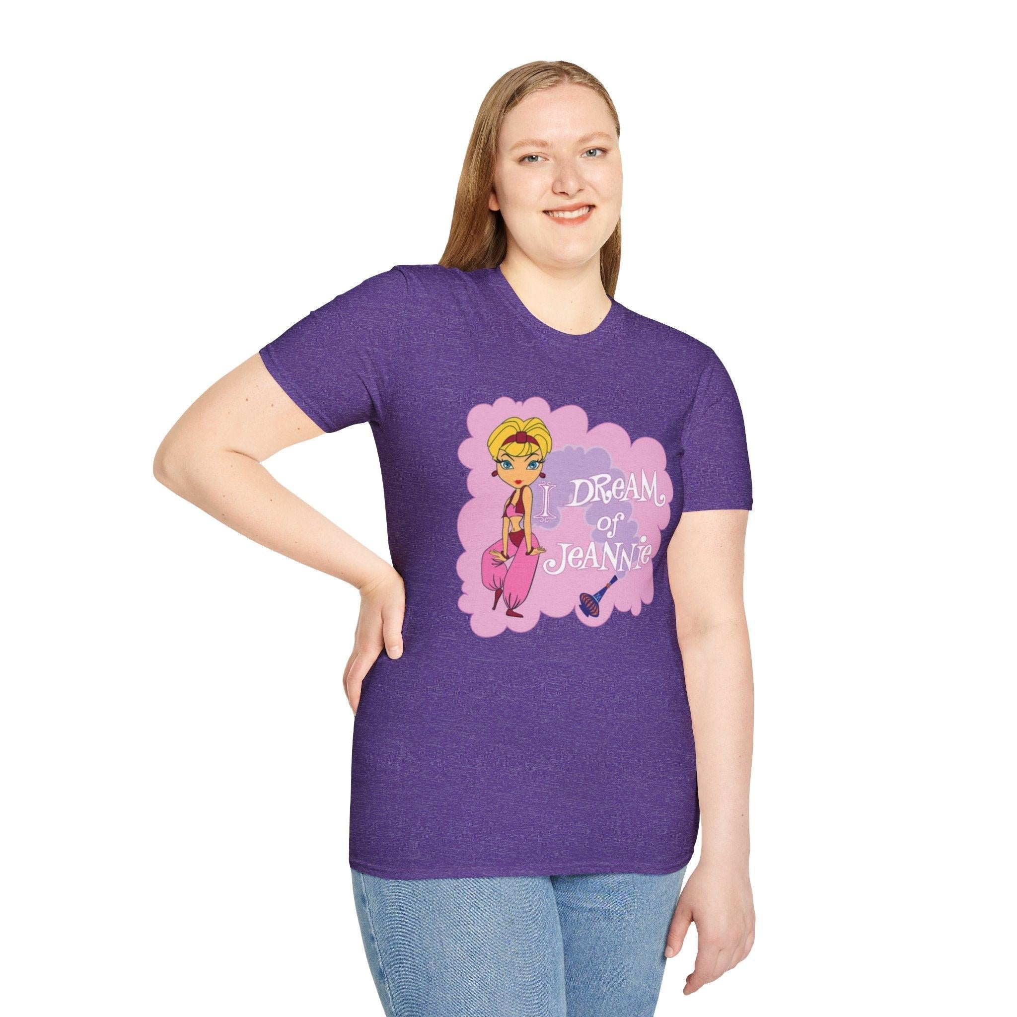 I Dream of Jeanie Unisex Softstyle Graphic Tee, Genie Aladdin Shirt, Magical Lamp Fantasy Top, Wishful Thinking Tee, Lightweight Cotton Tee,