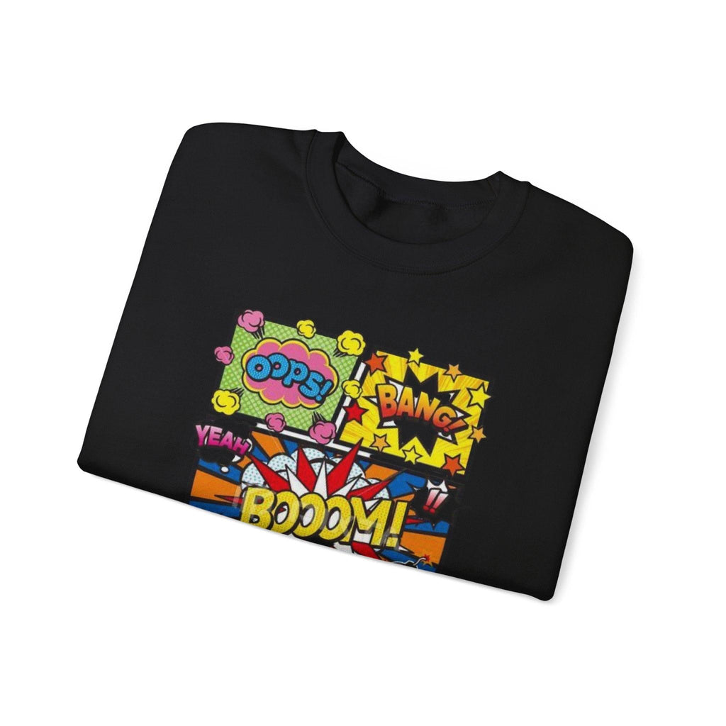 Comic Book Sweatshirt, Graphic Novel Pullover, Superhero Jumper, Geeky Crew Neck, Pop Art Sweater