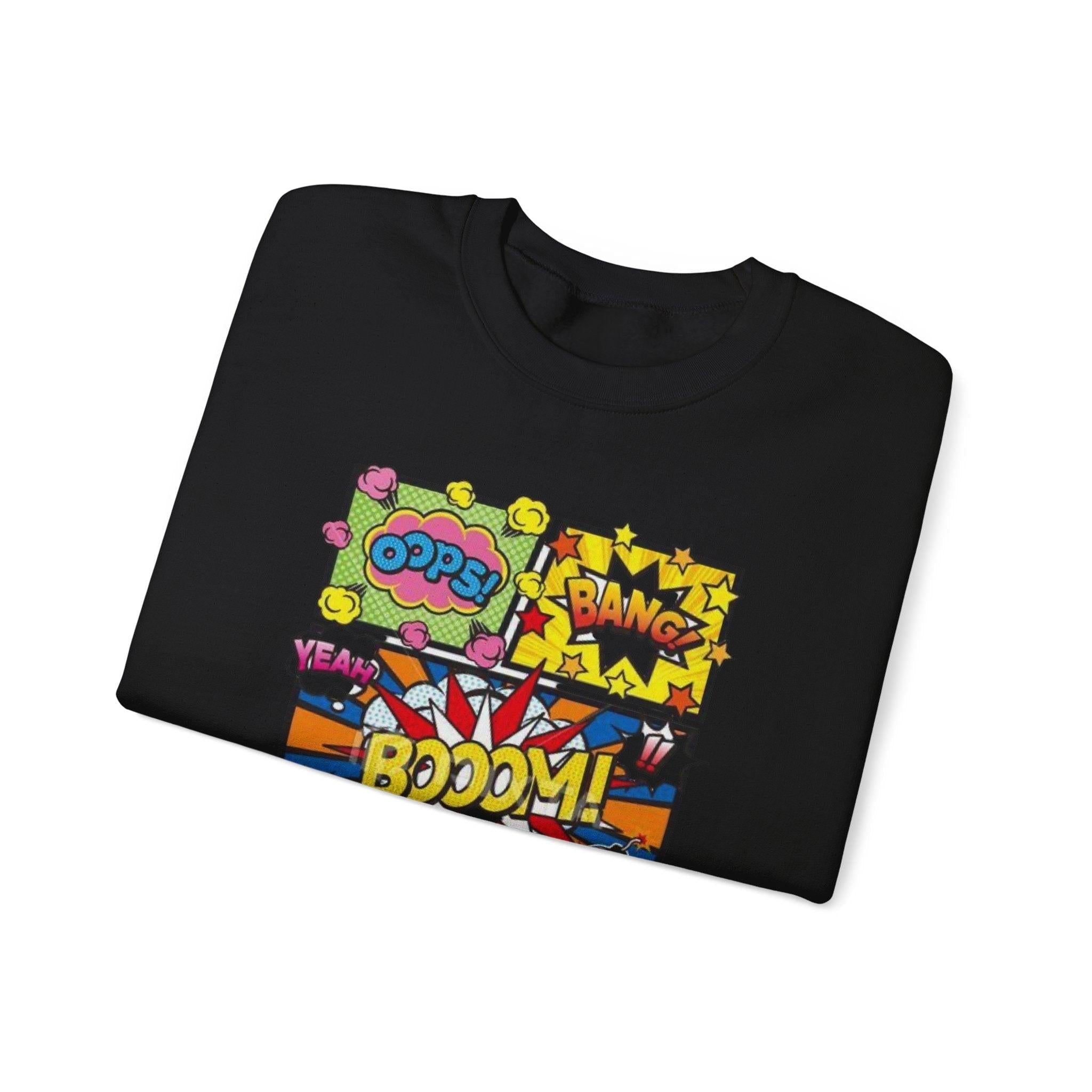Comic Book Sweatshirt, Graphic Novel Pullover, Superhero Jumper, Geeky Crew Neck, Pop Art Sweater