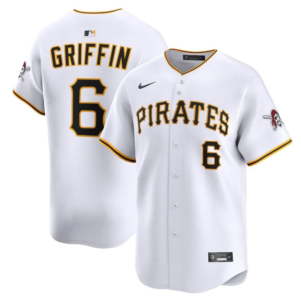 Men's #6 Konnor Griffin Pittsburgh Pirates Baseball Jersey