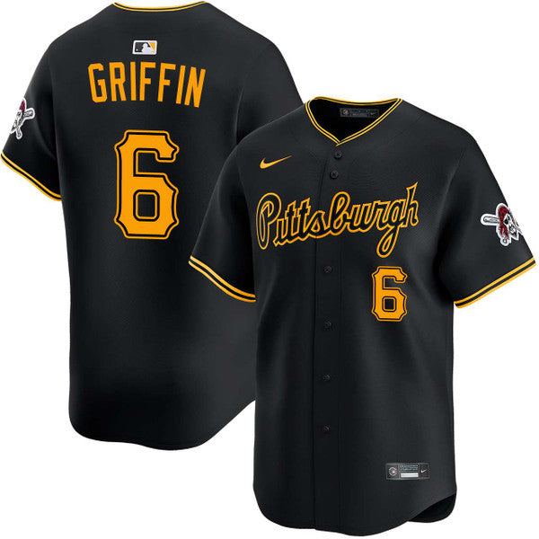 Men's #6 Konnor Griffin Pittsburgh Pirates Baseball Jersey