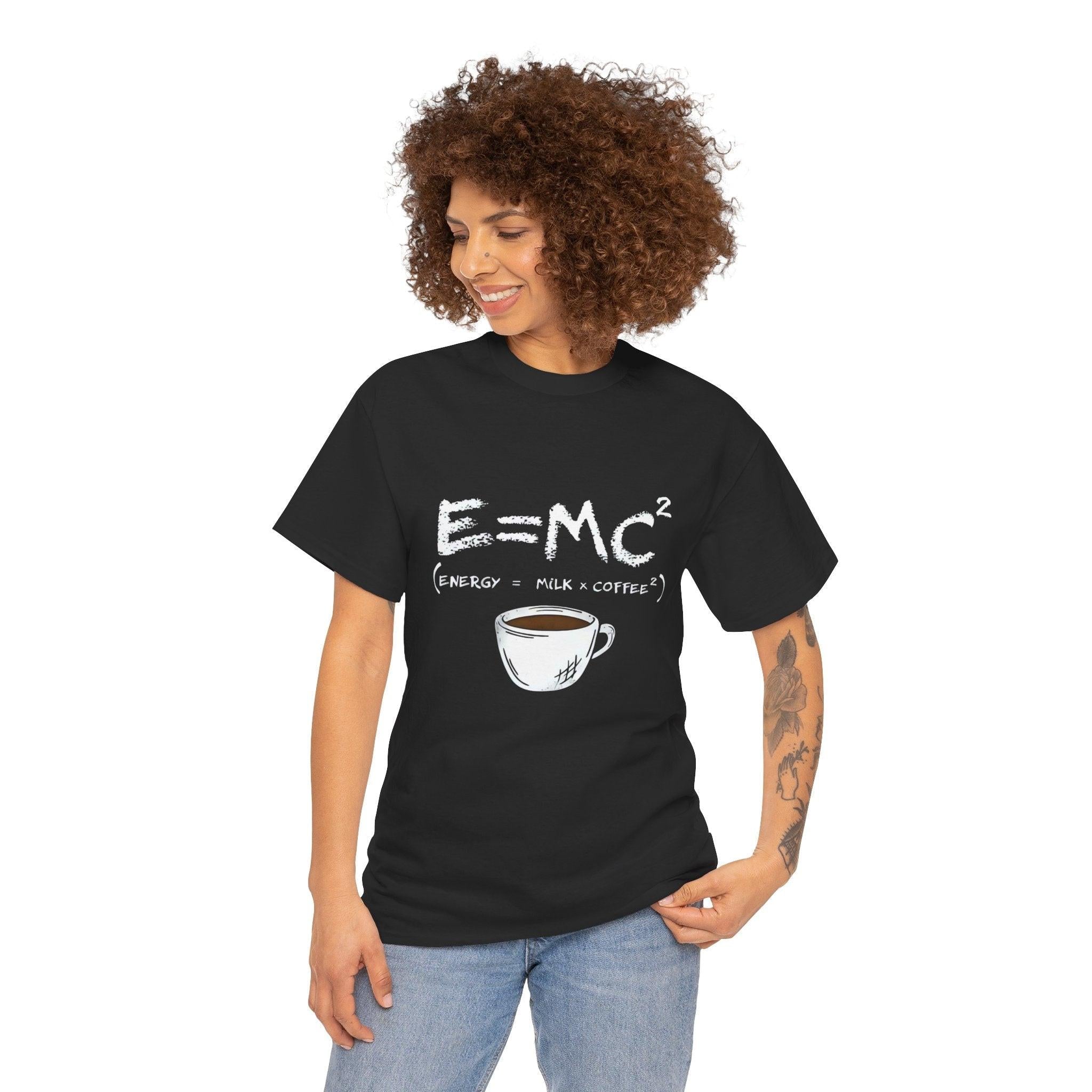 Coffee-Themed Unisex Heavy Cotton Tee - Perfect for Science Lovers - Gift for Friends, Casual Wear, Everyday Tee, Coffee Lovers, Geeky Gift