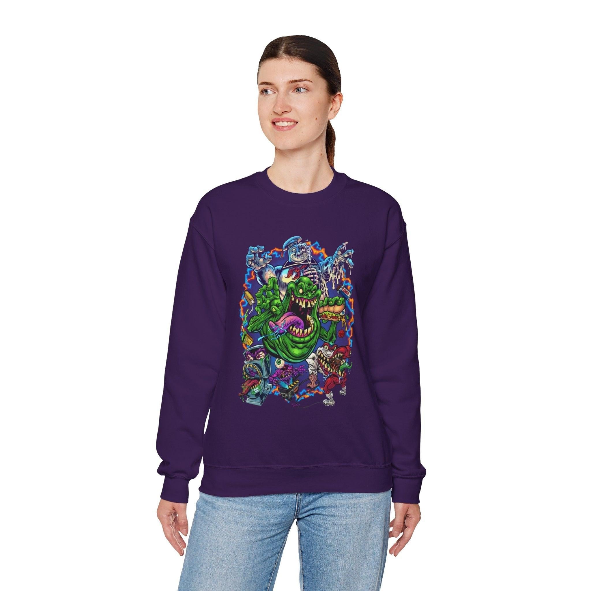 Ghost Busters Unisex Sweatshirt, Ghost and Ghouls, Halloween Crewneck Jumper, Spooky Pullover, Supernatural Sweater, Paranormal Clothing,